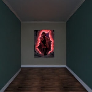 Demon Woman in Lingerie Poster