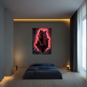 Demon Woman in Lingerie Poster