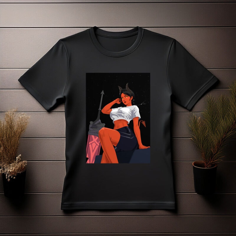 Devil Girl with Horns Tee