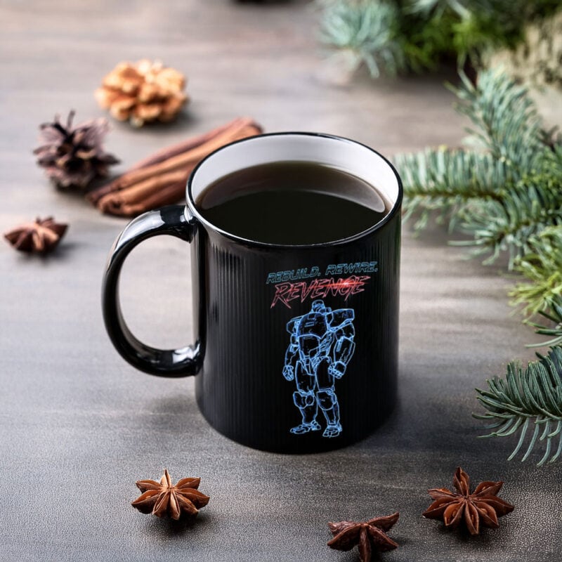 Dispatch Mecha Man Blueprint Mug