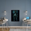 Dispatch Mecha Man Neon Art Poster