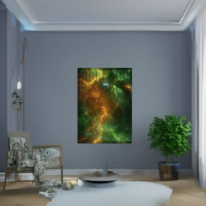 Dispatch Robot in Electric Storm Poster