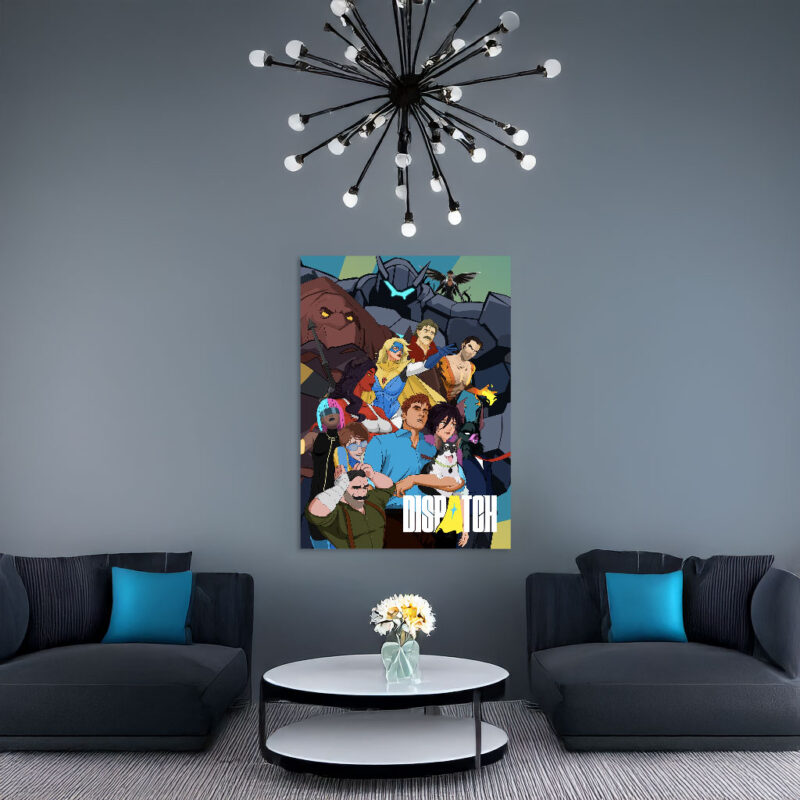 Dispatch Superhero Team Illustration Poster