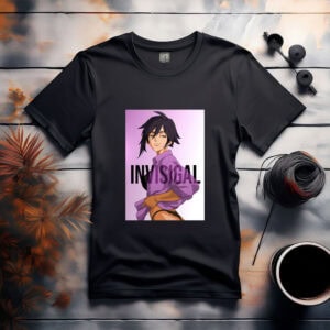 INVISIGAL Anime Girl in Purple Shirt