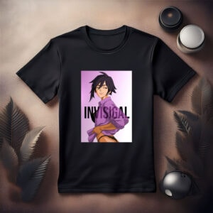 INVISIGAL Anime Girl in Purple Shirt