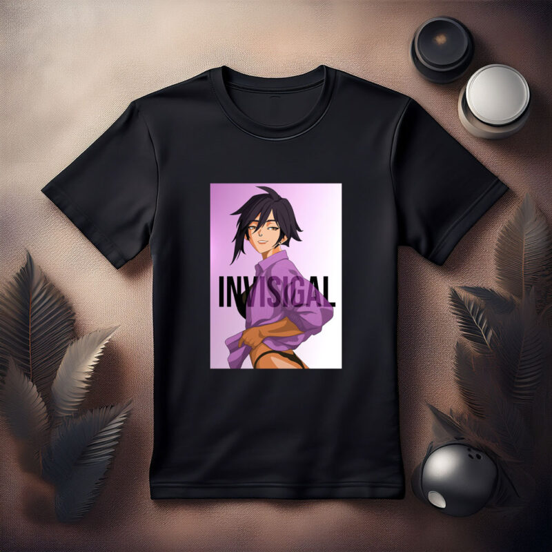 INVISIGAL Anime Girl in Purple Shirt