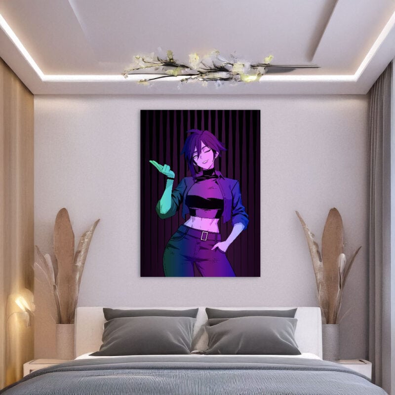 Invisigal in Neon Lighting Poster