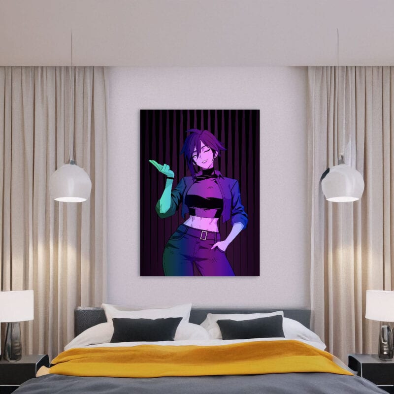 Invisigal in Neon Lighting Poster