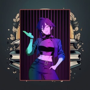 Invisigal in Neon Lighting Poster