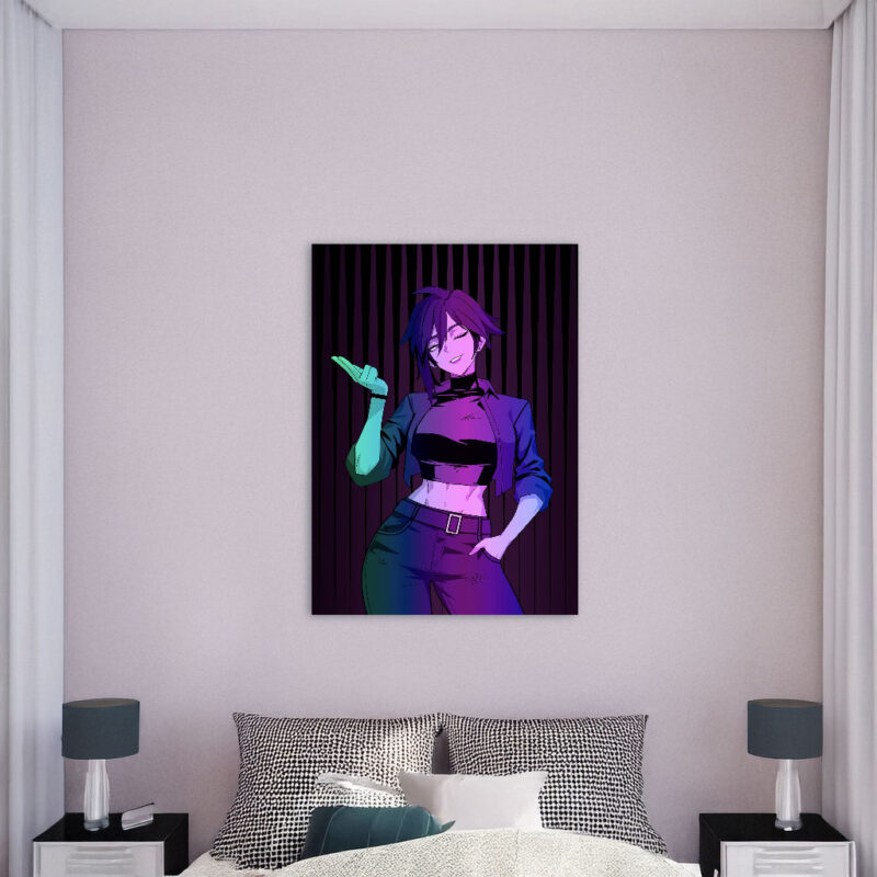 Invisigal in Neon Lighting Poster