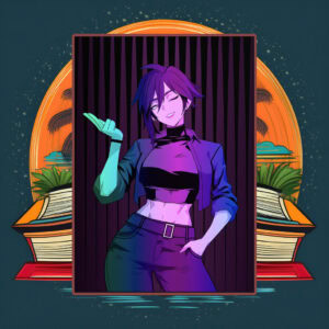 Invisigal in Neon Lighting Poster