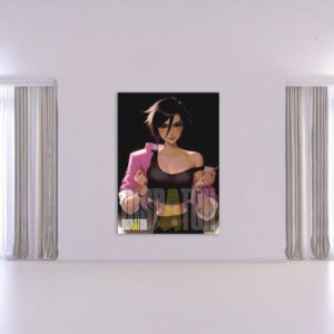 Invisigal with Pink Jacket Illustration Poster