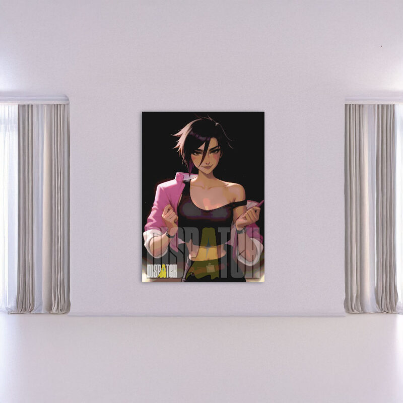 Invisigal with Pink Jacket Illustration Poster