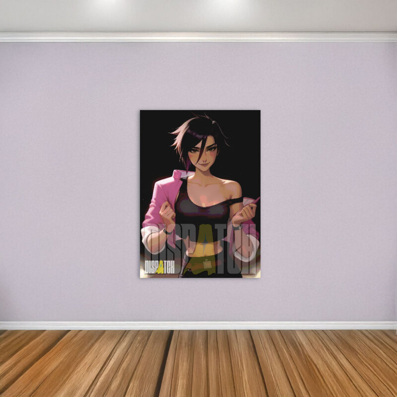 Invisigal with Pink Jacket Illustration Poster