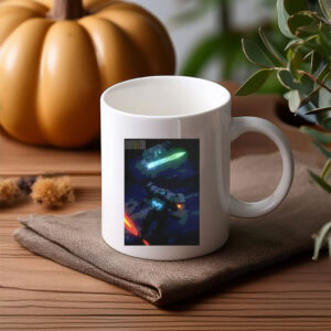 Mecha Battle in the Rain Mug