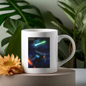 Mecha Battle in the Rain Mug