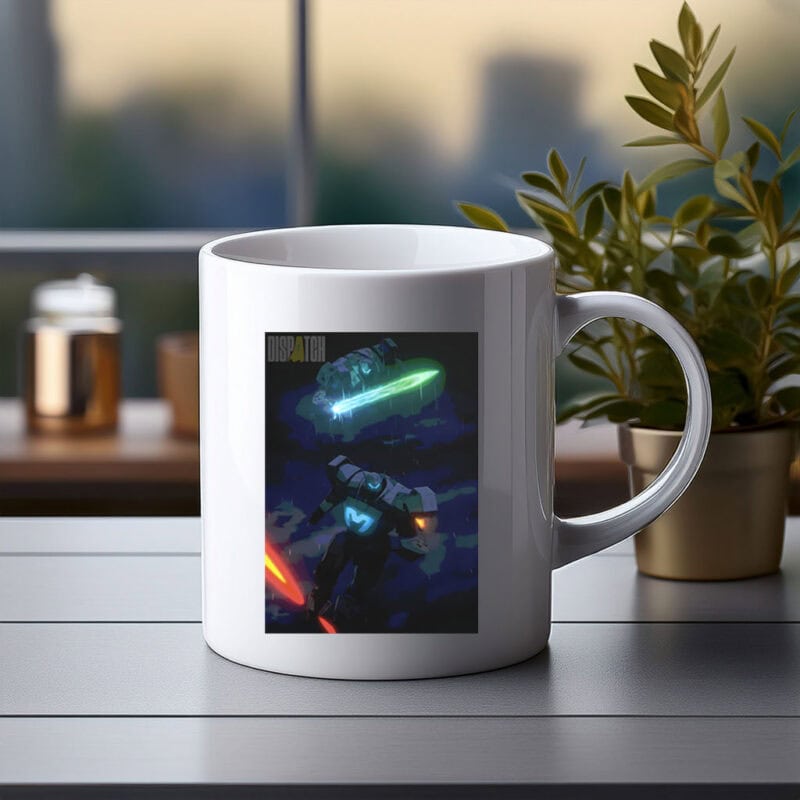 Mecha Battle in the Rain Mug