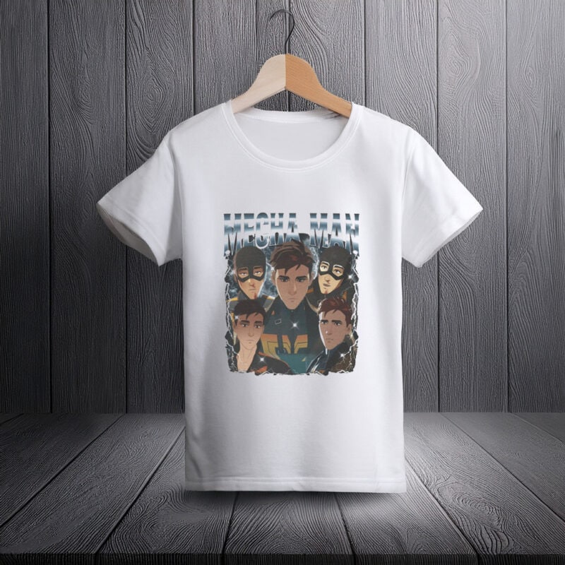 Mecha Man Character Faces Tee