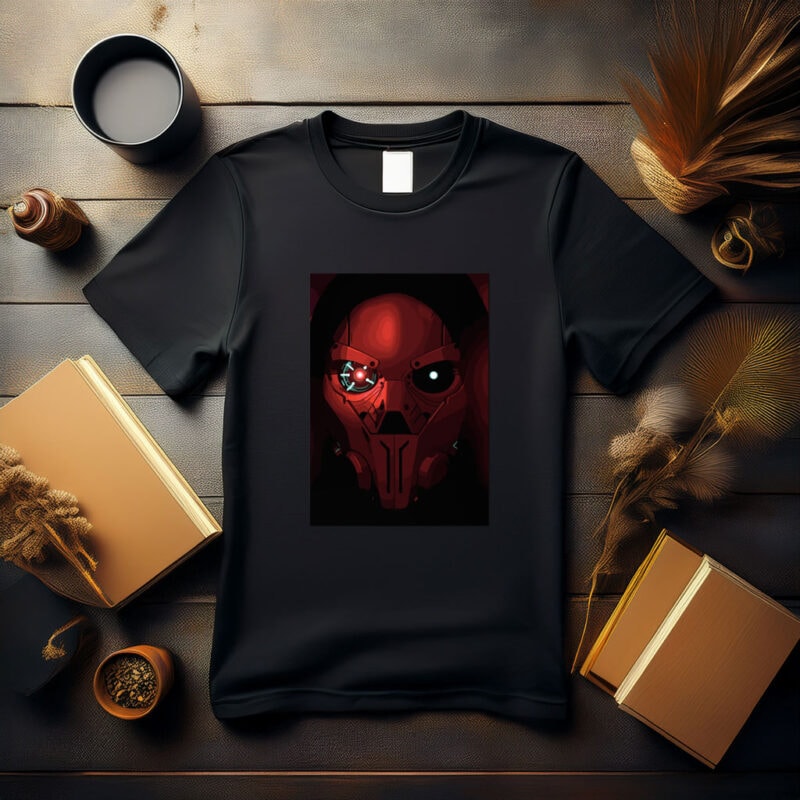 Red Cybernetic Mask Tee