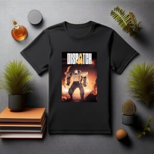 Robot in Fiery Landscape Tee