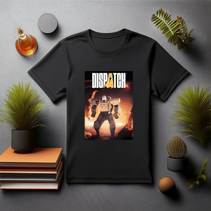 Robot in Fiery Landscape Tee