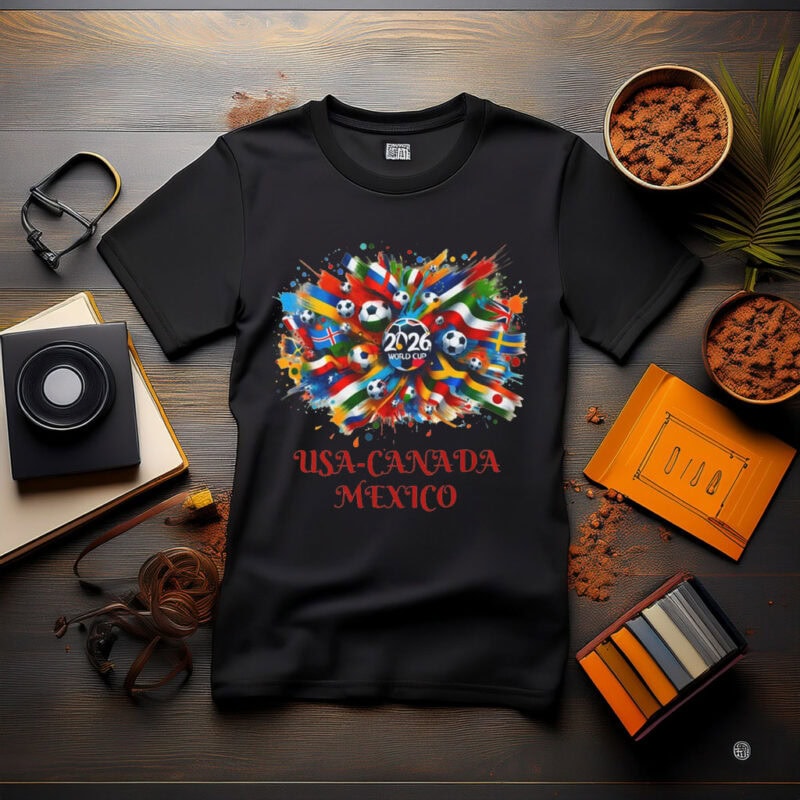 Soccer Flags Graphic Tee – Show Your Football Pride