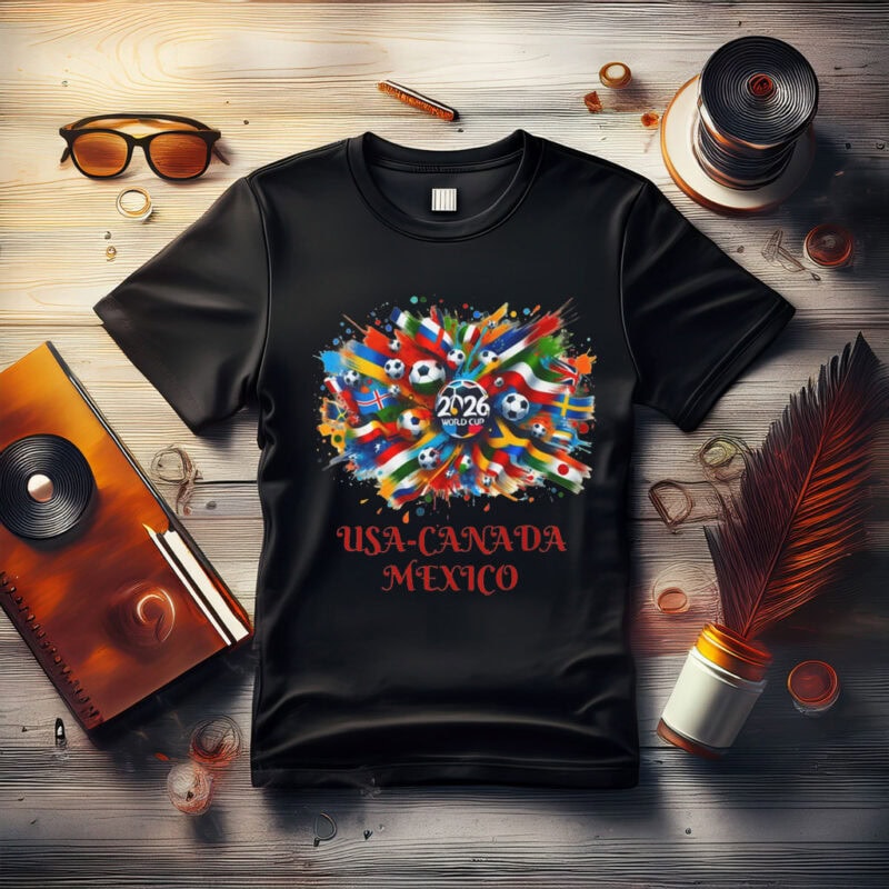 Soccer Flags Graphic Tee – Show Your Football Pride