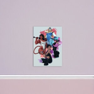 Superhero Team Illustration Poster