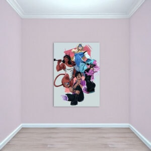 Superhero Team Illustration Poster