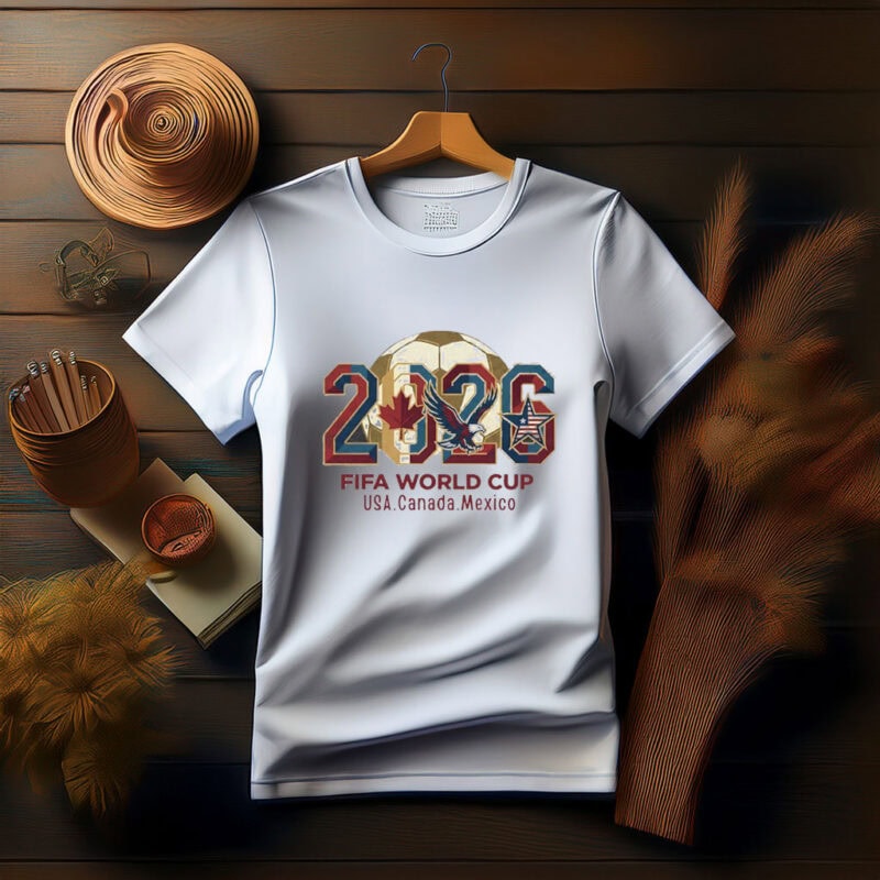 USA Canada Mexico Soccer Fan Tee