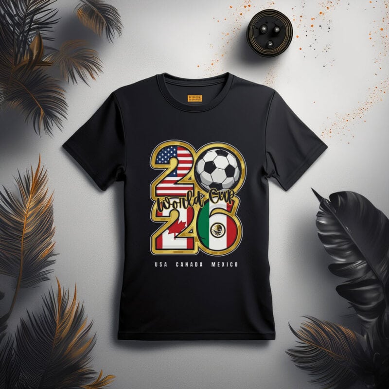 World Cup 2026 T-Shirt USA Canada Mexico Soccer Graphic Tee – Celebrate the Host Nations