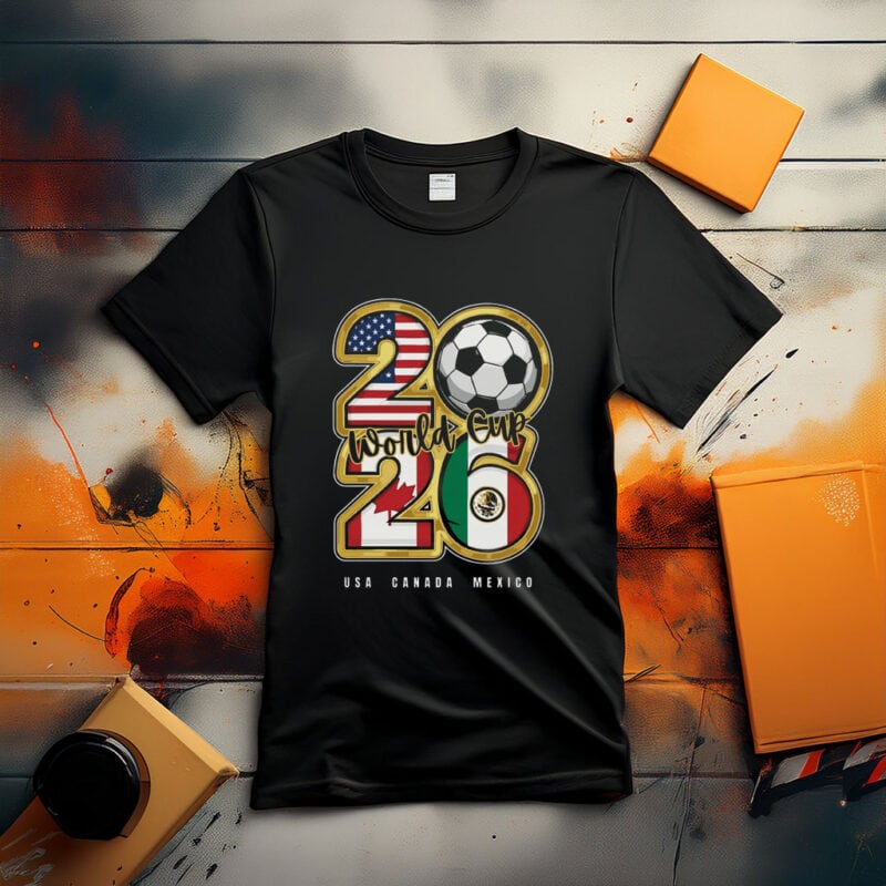 World Cup 2026 T-Shirt USA Canada Mexico Soccer Graphic Tee – Celebrate the Host Nations