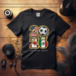 World Cup 2026 T-Shirt USA Canada Mexico Soccer Graphic Tee – Celebrate the Host Nations