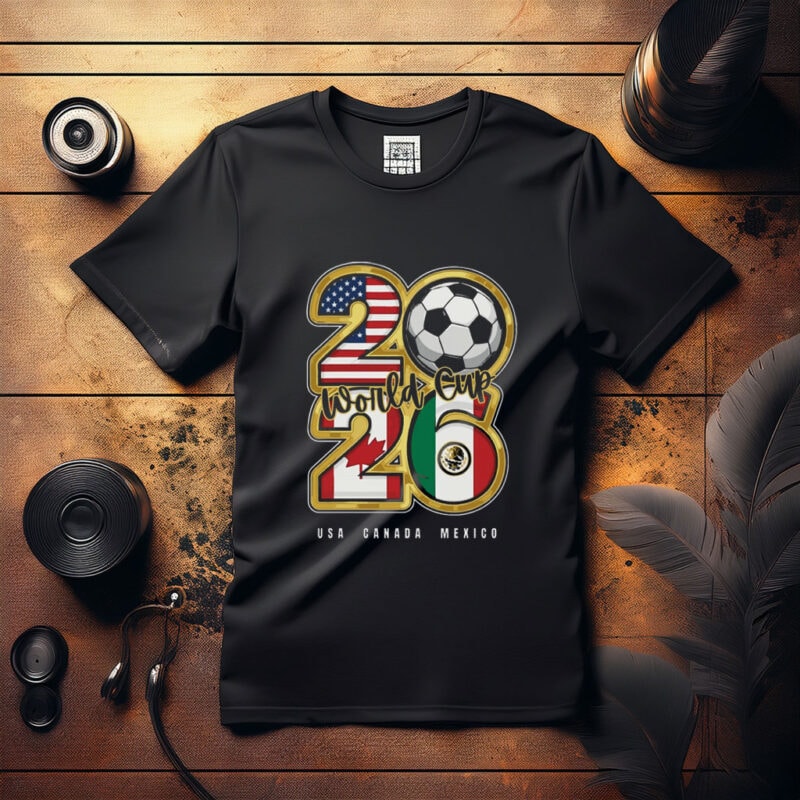 World Cup 2026 T-Shirt USA Canada Mexico Soccer Graphic Tee – Celebrate the Host Nations