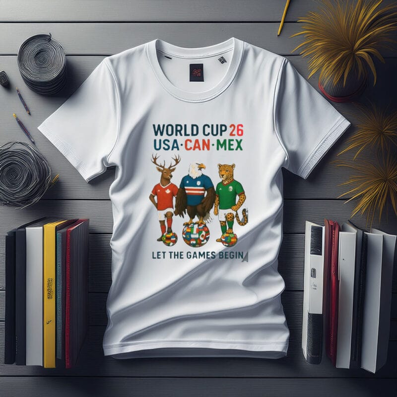 World Cup 26 Mascots Tee – Celebrate the FIFA 2026 World Cup with Style