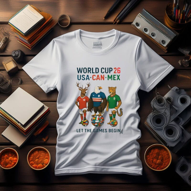 World Cup 26 Mascots Tee – Celebrate the FIFA 2026 World Cup with Style