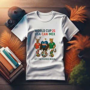 World Cup 26 Mascots Tee – Celebrate the FIFA 2026 World Cup with Style