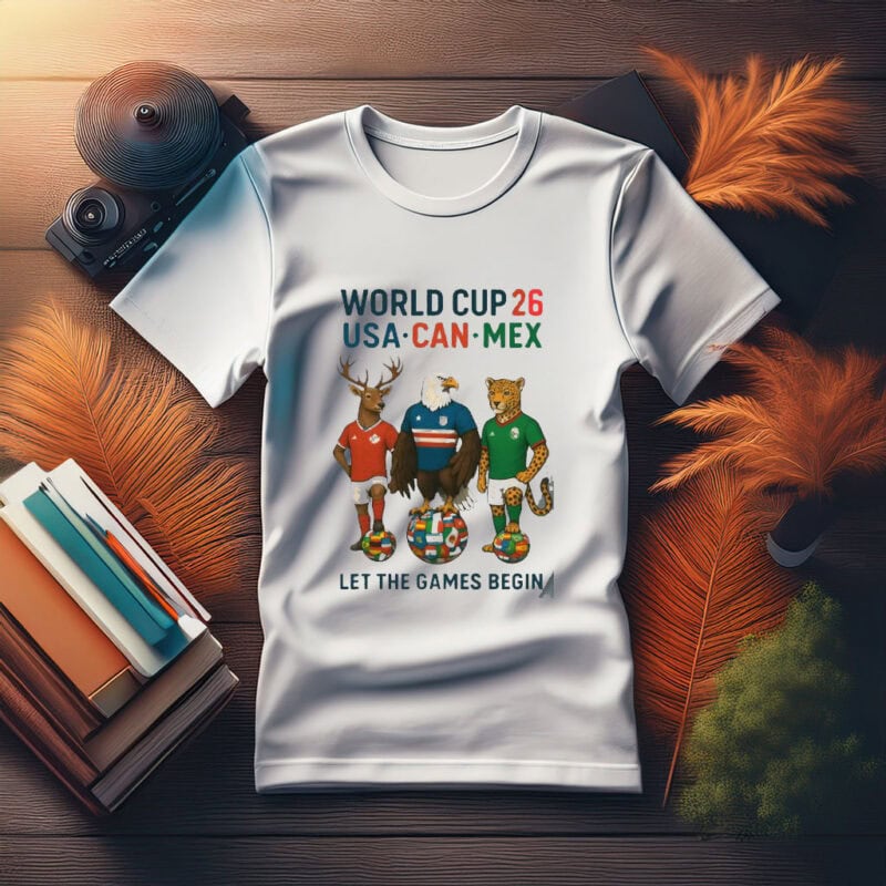 World Cup 26 Mascots Tee – Celebrate the FIFA 2026 World Cup with Style
